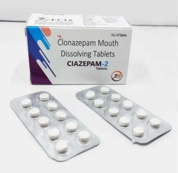 Clonazepam tablets and packaging - Medication for managing anxiety and seizures.